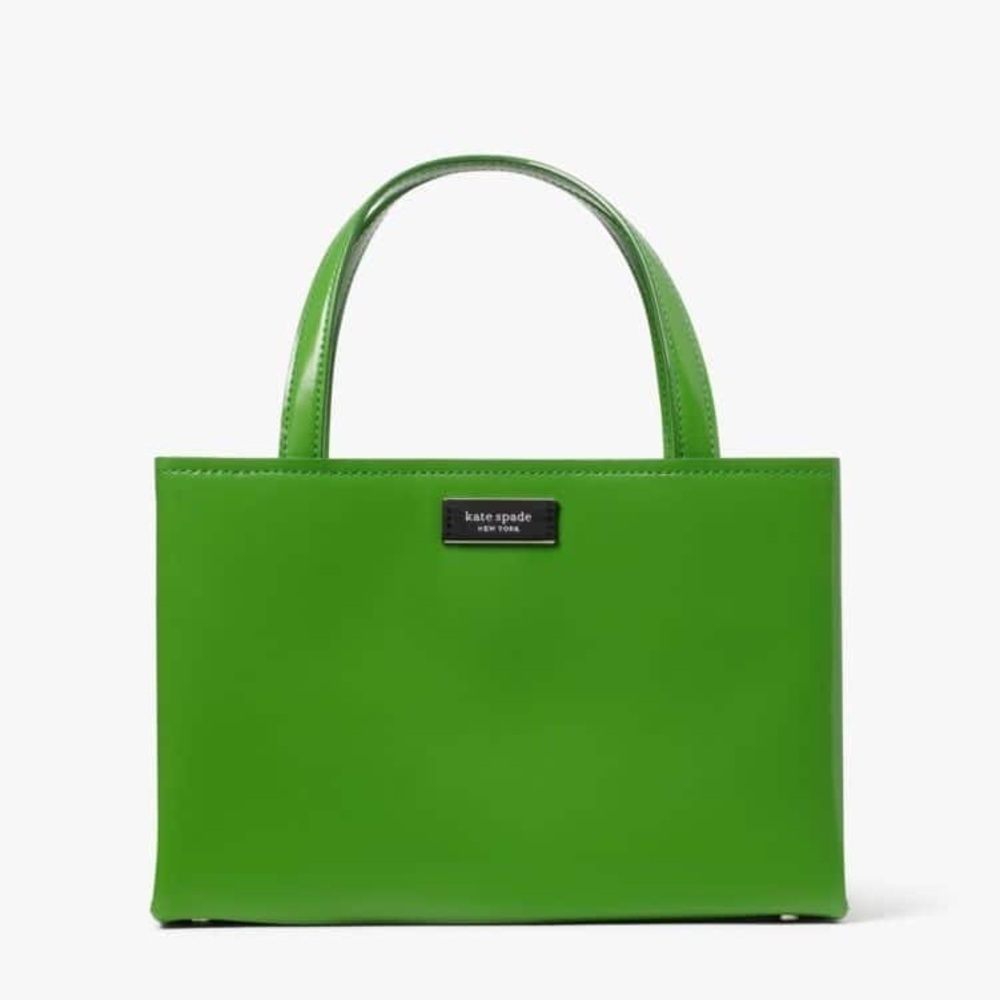 Kate Spade Sam Icon Leather Small Tote Black Classic Zip Tote